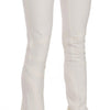 Just Cavalli White Mid Waist Skinny Dress Trousers Pants