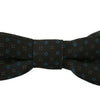 Dolce & Gabbana Men Gray Pattern Silk Adjustable Neck Papillon Bow Tie