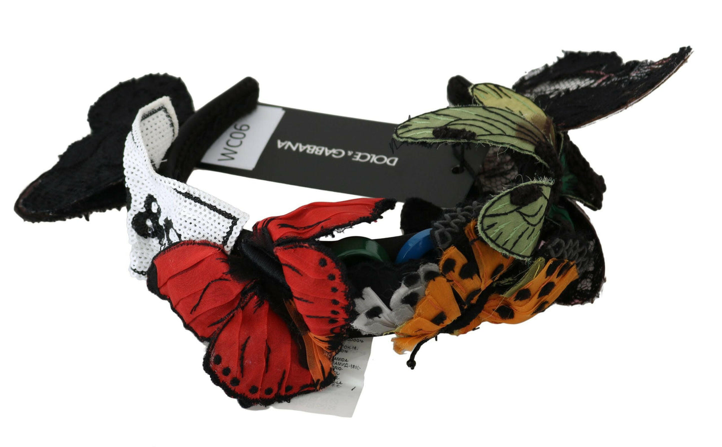 Dolce &amp; Gabbana Tiara Haarreif mit Blumen- und Schmetterlings-Paillettendiadem