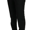Pantalon habillé élégant en laine noire Dolce &amp; Gabbana