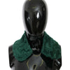 Dolce & Gabbana Green Fur Shoulder Collar Wrap Lambskin Scarf