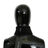 Dolce & Gabbana Black Fur Neck Collar Wrap Lambskin Scarf