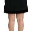 Dolce & Gabbana Black A-line High Waist Mini Viscose Skirt
