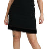 Dolce & Gabbana Black A-line High Waist Mini Viscose Skirt