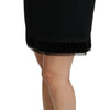 Dolce & Gabbana Black A-line High Waist Mini Viscose Skirt
