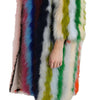 Dolce & Gabbana Multicolor Turkey Feather Cape Fur Coat