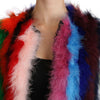 Dolce & Gabbana Multicolor Turkey Feather Cape Fur Coat