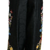 Dolce & Gabbana Black Brocade Floral Sequined Beaded Pants