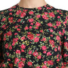 Dolce & Gabbana Black Floral Roses Short Sleeve Top Blouse