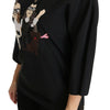 Dolce & Gabbana Black #dgfamily Top T-shirt Silk Blouse