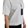 Dolce & Gabbana White Collared Short Sleeve Polo Shirt Top
