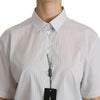 Dolce & Gabbana White Collared Short Sleeve Polo Shirt Top