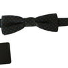 Dolce & Gabbana Gray Patterned Mens Necktie Papillon 100% Silk Bow Tie