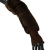 Dolce & Gabbana Brown Elbow Length Finger Less Fur Gloves