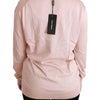 Dolce &amp; Gabbana – Seidenpullover mit rosa Blumenverzierung