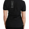 Dolce &amp; Gabbana – Schwarzes Poloshirt aus Baumwolle mit gepunktetem Kragen