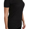 T-shirt ras du cou en coton noir à pois Dolce &amp; Gabbana Chic