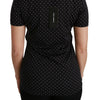T-shirt ras du cou en coton noir à pois Dolce &amp; Gabbana Chic