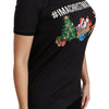 Dolce &amp; Gabbana – Schwarzes T-Shirt mit Rundhalsausschnitt „#ImAChristmasTree“