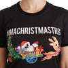 Dolce &amp; Gabbana – Schwarzes T-Shirt mit Rundhalsausschnitt „#ImAChristmasTree“