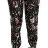 Pantalon slim taille moyenne en soie Dolce &amp; Gabbana