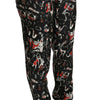 Pantalon slim taille moyenne en soie Dolce &amp; Gabbana