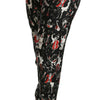 Pantalon slim taille moyenne en soie Dolce &amp; Gabbana