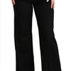 Dolce & Gabbana Black Wide Leg Flared Trouser Cashmere Pants
