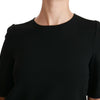 Dolce & Gabbana Black Short Sleeve Casual Top Stretch Blouse