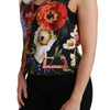 Dolce & Gabbana Multicolor Floral Sleeveless Waistcoat Top Vest