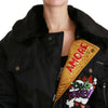 Dolce & Gabbana Black Queen Crown Sequined Bomber Jacket