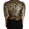 Dolce &amp; Gabbana Blazer Gold Leopard Paillettenjacke