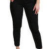 Pantalon skinny taille haute en brocart noir élégant Dolce &amp; Gabbana