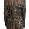 Dolce & Gabbana Gold Black Lace Blazer Coat Floral Jacket