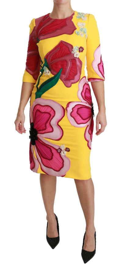 Robe fourreau longueur genou Dolce &amp; Gabbana Sunshine Bloom