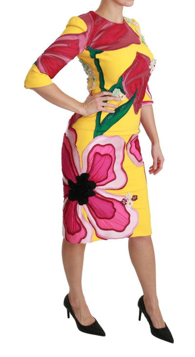Robe fourreau longueur genou Dolce &amp; Gabbana Sunshine Bloom