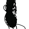 Dolce & Gabbana Black Suede Strap Stilettos Shoes Sandals