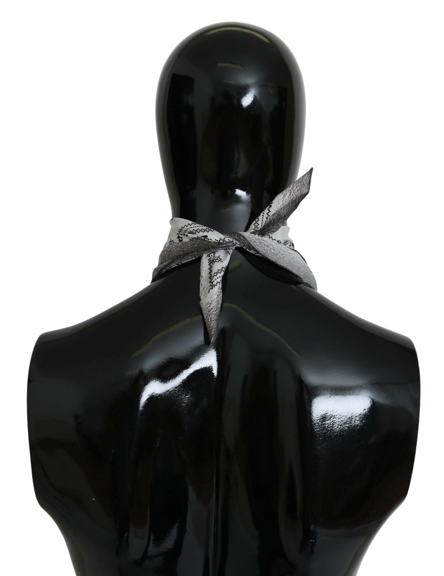 Costume National White Printed Bandana Cotton Scarf