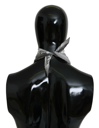 Costume National White Printed Bandana Cotton Scarf