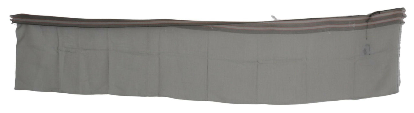 Costume National – Grauer Baumwollschal mit Fransen