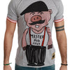 Dolce & Gabbana Gray Cotton Top 2019 Year of the Pig T-shirt