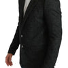 Dolce &amp; Gabbana – Grau karierter Slim Fit-Jackenblazer