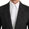 Dolce &amp; Gabbana – Grau karierter Slim Fit-Jackenblazer