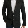 Dolce &amp; Gabbana – Grau karierter Slim Fit-Jackenblazer
