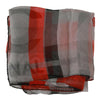 Costume National Red 100% Silk Branded Gray Scarf