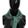 Costume National Green Silk Shawl Foulard Wrap Scarf