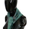 Costume National Green Silk Shawl Foulard Wrap Scarf