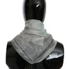 Costume National Gray Silk Shawl Foulard Wrap Scarf