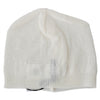 Costume National Beanie White Wool Blend Branded Hat