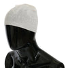 Costume National Beanie White Wool Blend Branded Hat